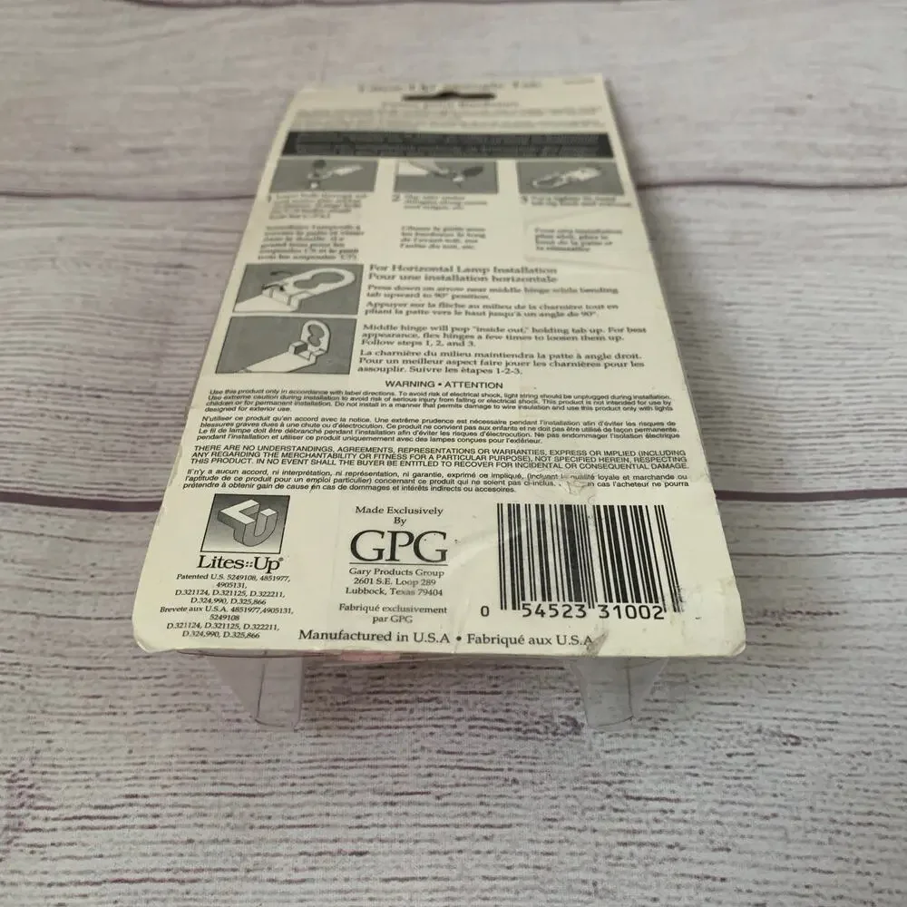 Lites Up Clear Outdoor Shingle Tabs for C7 C9 Bulbs 25 Count Christmas Holiday
